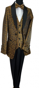 BOYS 5PC. SUIT (GOLD BLACK) 2121230
